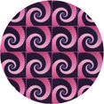 thumbnail image 1 of Ahgly Tapis Rond Lavable en Machine Intérieur Transitionnel Orchidée Violet, 8 Pieds Rond, 1 of 7