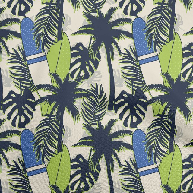 oneOone Velvet Dark Blue Fabric Tropical Sewing Craft Projects Fabric Prints By Yard 58 Inch Wide
