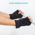 thumbnail image 2 of Savior Heat Gants de Levage Antidérapants avec Sangle de Poignet Réglable Noir, Taille p-2TG, 2 of 9