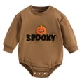 thumbnail image 1 of WEAIXIMIUNGChristmas Boys Girls Long Sleeve Pumpkin Embroider Pullover Romper Bodysuits 3-6 Months, 1 of 7