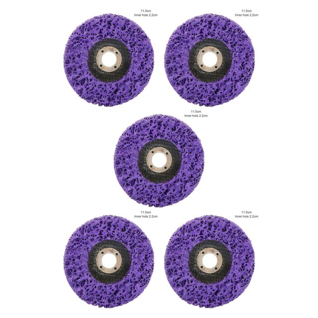 QualitChoice Sanding Wheel Polishing Paint Rust Grinding Inner Hole Tools for Angle Grinder Wood Metal Buffing Car Accessories #115 purple 5Set