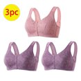 thumbnail image 3 of Bigersell Women Plus Size Bras Packs Snap Front Closure Sport Bra Style R-13 Polyester Breathable Support Bras, 3 of 9