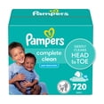 thumbnail image 1 of Pampers Complete Clean Baby Wipes - Fresh Scent 10X Pop-Top Packs 720 Count, 1 of 9