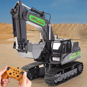 Hxlamzoo Jouets pour Enfants Excavatrice Garçons Jouets de Construction Jouet Excavatrice avec Pelle en Métal et Lumières Jouet Excavatrice pour Garçons de 3-5 4-7 8-12 Ans Cadeau d'Anniversaire 2024 Jouets Liquidation