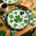 thumbnail image 4 of St. Patrick's Day Party Plates Set Disposable 7 inch and 9 inch Green Paper Plates with Trefoil Design Happy St. Patrick's Day Lettering, 4 of 6