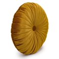 thumbnail image 3 of Truu Design Coussin décoratif rond en faux velours, 3 of 4