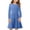 Blue, variant on LOVZFMLL Girls Long Sleeve Solid Color Stretchy Dress A Line Twirly Skater School Recital Dress