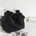 thumbnail image 4 of Multifunction Canvas Hobo Bag Durable Women Men Vintage Style for Work Beach Black, 4 of 7