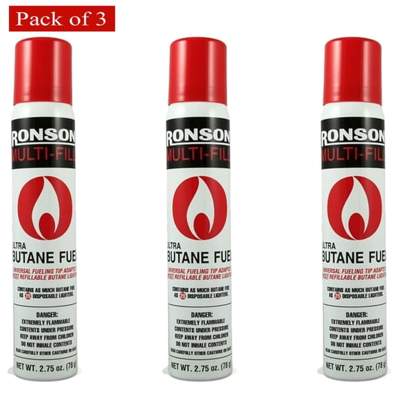 Ronson 2.75oz. (78g) Ultra Butane Fuel Multi-Fill (Pack Of 3)