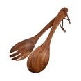 thumbnail image 4 of 2Pcs/Set Wooden Salad Servers Salad Spoon And Fork Set, 4 of 8