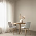thumbnail image 2 of Bouclair Beige Fabric and Metal Dining Chair, 2 of 10