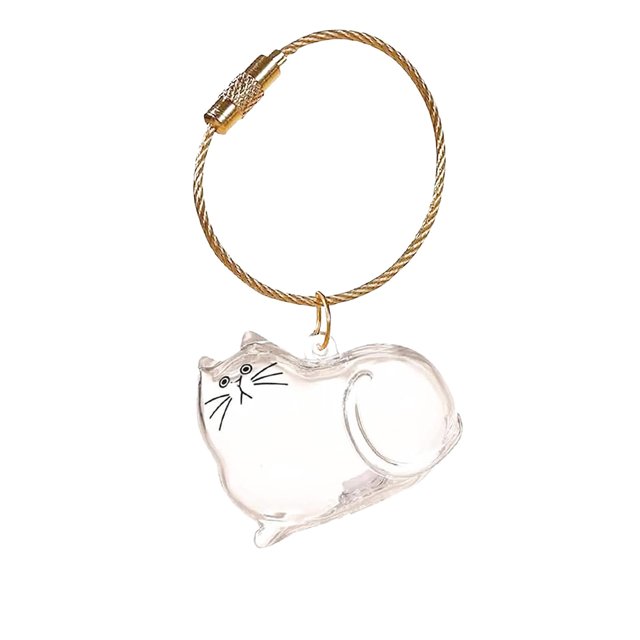 Porte-clés Souvenir de Poils de Chat Bouteille de Rangement Commémorative pour Collectionner les Amoureux des Chats Unique pour les Amoureux des Chats