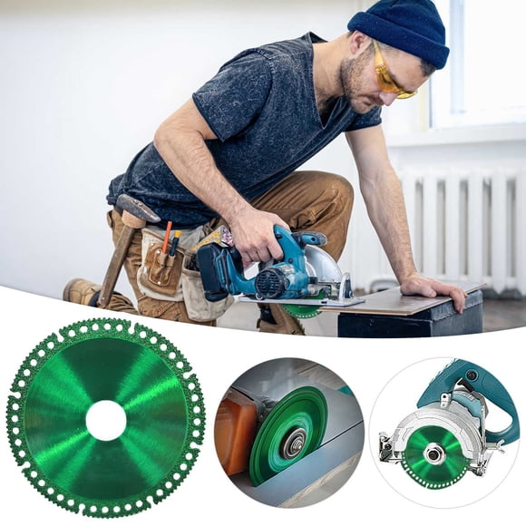 JZCHUNTOY 1 Pce Lame de Scie Composite Polyvalente, Lame de Scie Circulaire Universelle Sans Texte, Disque de Coupe Tranchant et Résistant à l'Usure pour Bois et Métal pour Meuleuse d'Angle, Menuiserie et Métal