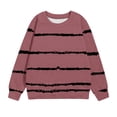 thumbnail image 4 of Yuyuzo Chandails en Molleton pour Filles Tout-Petits Col Rond Manches Longues Décontracté Confortable Rayé Pull d'Automne pour Bébé Fille, 4 of 5