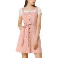 thumbnail image 4 of INSPIRE CHIC Robe Salopette en Denim Classique pour Femmes à Bretelles Ajustables, Coupe Trapèze, 4 of 7