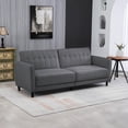 thumbnail image 2 of HOMCOM Canapé-Lit Convertible Moderne, Canapé Futon Pliant, Gris Anthracite, 2 of 10