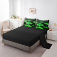 thumbnail image 3 of YST Sports Bedding Set, 7-Piece, Comforter Set, Basketball, King Size, Black Green, Microfiber Soft, 3 of 4