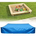 thumbnail image 1 of Sandpit Cover, Dustproof Sandpit Cover with Drawstring Great Quality Outdoor Child Sandpit Cover for Pool Farms (120*120*20cm) Blue, 1 of 5