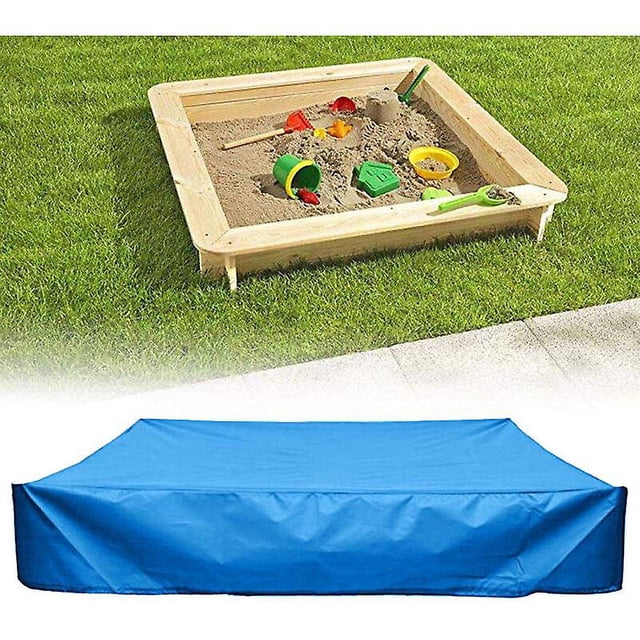 Sandpit Cover, Dustproof Sandpit Cover with Drawstring Great Quality Outdoor Child Sandpit Cover for Pool Farms (120*120*20cm) Blue