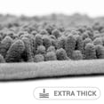 thumbnail image 2 of Hitime Soft Chenille Bath Rug Mat 16x24 Quick Dry Machine Washable Bathroom Runner - Ultra Absorbent Non-Slip Backing - Dark Gray, 2 of 10