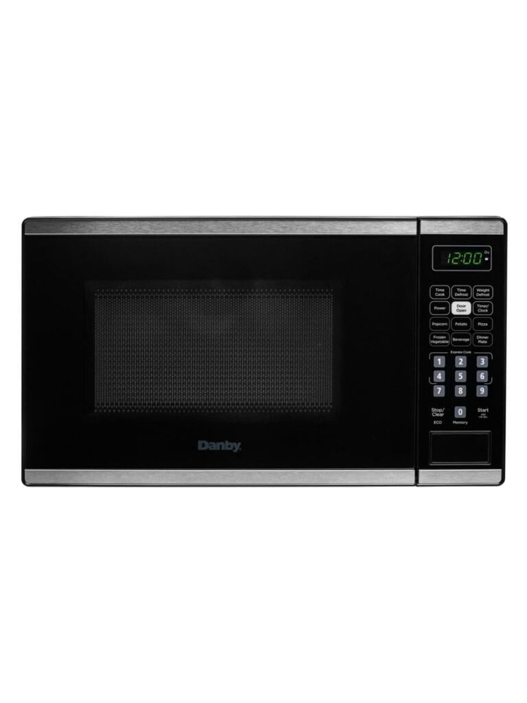 Danby 0.7 cu. ft. Countertop Microwave in Black and Stainless Steel (DBMW0722BBS)
