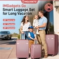 thumbnail image 2 of IMGadgets Go Luggage 3pc Set (Gold) | Lightweight & Durable ABS Polycarbonate | 360° 4x Dual Spinner Wheels | TSA-Approved Lock | 3 GPS World Smart Tags | Spacious Design | Retractable Iron Handle, 2 of 9