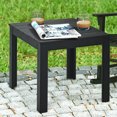 thumbnail image 4 of Gymax 2 Pcs Table d'Appoint Carrée en Bois pour Patio Café Bistro Intérieur Extérieur Noir, 4 of 10