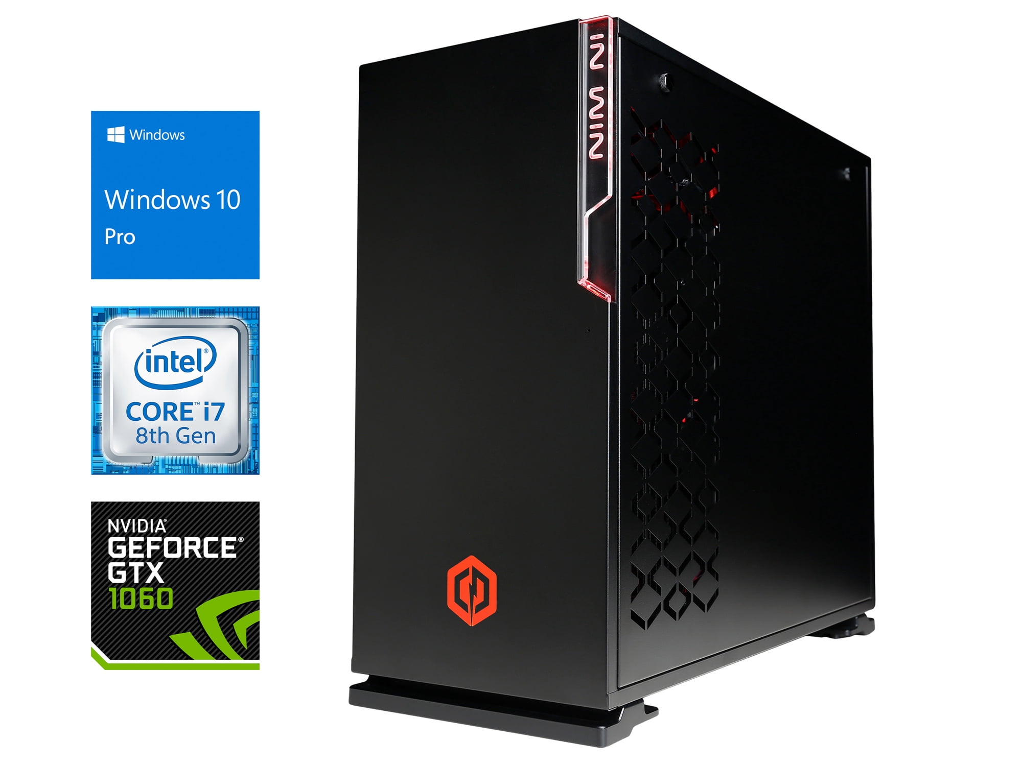 Referbished Cyberpower Gamer Xtreme ET8380 Desktop, Intel 6-Core i7-8700 Upto 4.6GHz, 32GB RAM, 512GB SSD, GeForce GTX 1060 6GB, DisplayPort, HDMI, DVI, Wi-Fi, Bluetooth, Windows 10 Pro