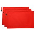 thumbnail image 1 of Unique Bargains Waterproof Zipper File Bags, A4 Document Holders for Office, Red 3 Pack, 1 of 6