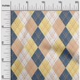 thumbnail image 2 of oneOone Velvet Teal Blue2 Fabric Check Argyle Sewing Craft Projects Fabric Prints By Yard 58 Inch Wide, 2 of 4