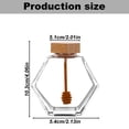 thumbnail image 3 of Hexagonal Glass Bottle With Wooden Packaging Bottle Small Container Storage Jar For Home Kitchen glass jar bottle, 3 of 7