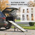 thumbnail image 2 of Foldable Dog Car Ramp with Support Leg, Non-Slip TPR Surface, 68.9" x 15.7" White Pet Ramp for SUVs and Trucks, Portable Folding Ramp for Large Dogs up to 220lbs, Indoor & Outdoor Use, 2 of 7