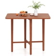thumbnail image 1 of Costway Foldable Dining Table for 2-4 People Extendable Table with Rubber Wood Legs Brown, 1 of 10