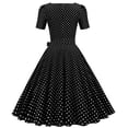 thumbnail image 3 of Pompotops Robe de Soirée Bal pour Femme à Manches Courtes Style Années 1950 Ménagère, 3 of 9