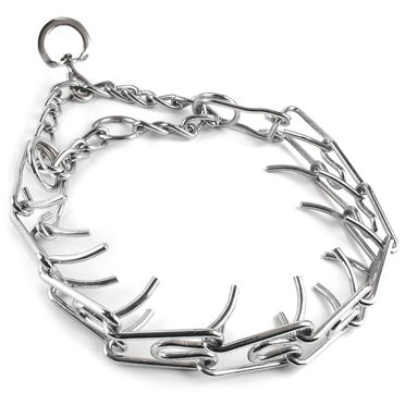 45/50/55/60cm Adjustable Dog Training Collar Chain Pet Supply Metal Steel Prong Pinch Choke
