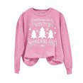 thumbnail image 2 of Qertyioot Pull d'Hiver Mode Femme Imprimé de Noël, Manches Longues Col Rond Chaud Ample Tendance Hauts Tricotés, 2 of 4