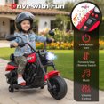 thumbnail image 2 of Gymax Moto pour Enfants avec Phare, Musique, Roues Stabilisatrices, Pédale pour Garçons et Filles, Rouge, 2 of 10