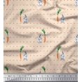 thumbnail image 1 of Soimoi Cotton Duck Fabric Carrot & Rabbit Dots Printed Craft Fabric by the Yard 56 Inch Wide, 1 of 5
