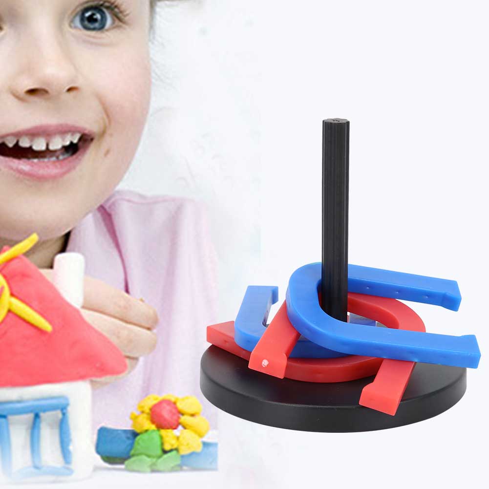Mikinona Jeu De Lancer D'Anneaux Et Fers à Cheval – Plastique Léger Coloré – Base + 8 Anneaux – Développe Coordination – Dès 3 Ans