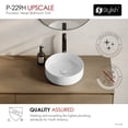 thumbnail image 3 of Stylish Vessel 14 ⅛" White Round Porcelain Bathroom Sink Set of 2 units P-229H-2, 3 of 10