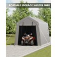 thumbnail image 5 of Bingirl Portable 10x15 FT Storage Shed with Rolled - up Zipper Door, 5 of 5