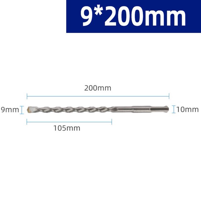 200mm Carbide Steel Impact Drill Bit Masonry Concrete Drill Bit SDS PLUS Shank