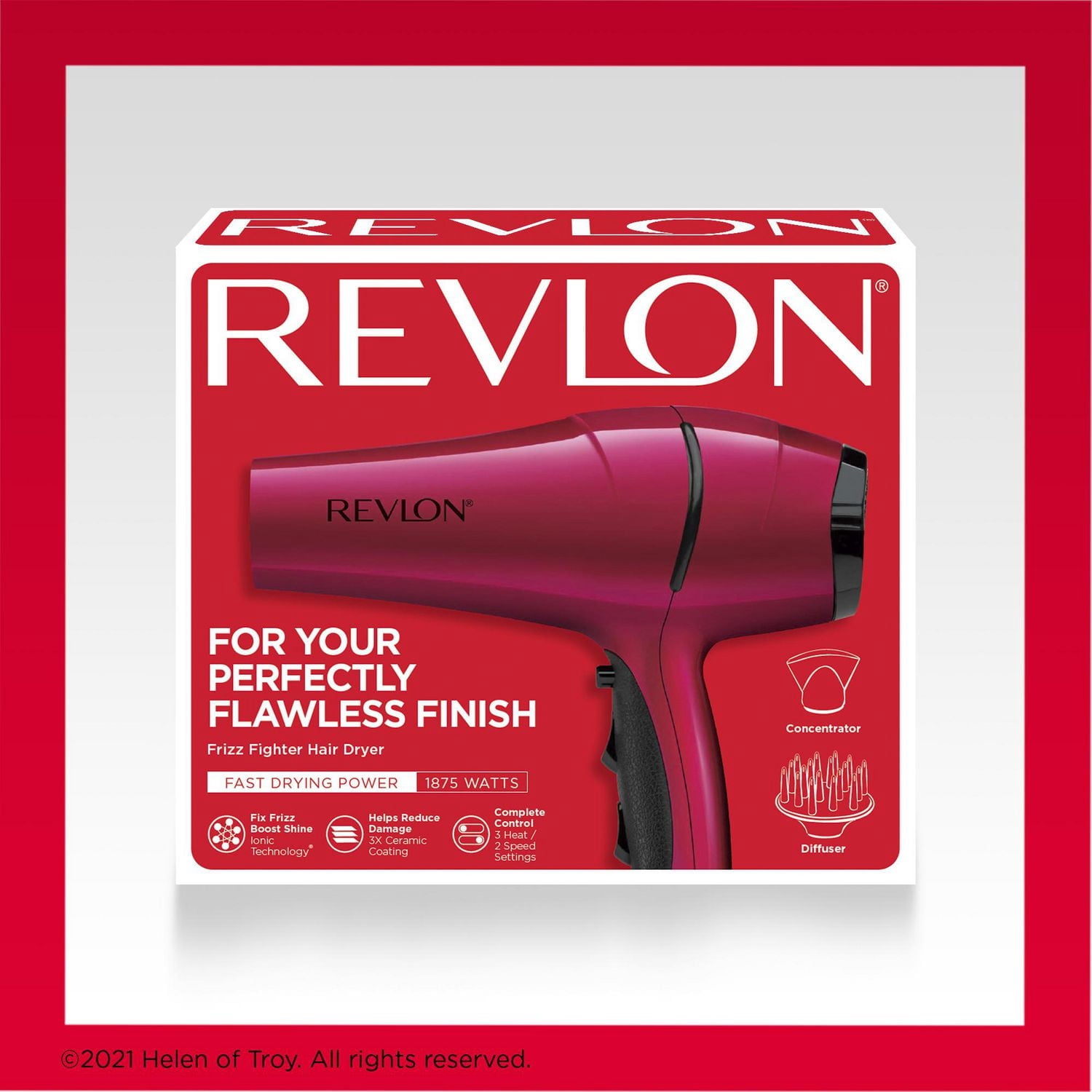 Séchoir à cheveux Revlon Perfect Heat® Frizz Fighter couleur fuchsia