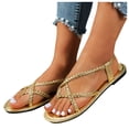 thumbnail image 3 of Kcodviy Sandales de Récupération à Brides pour Femmes pour Vacances à la Plage Chaussures de Plage pour Femmes Sandales Plates Sandales pour Femmes Taille 6 Chaussures, 3 of 6