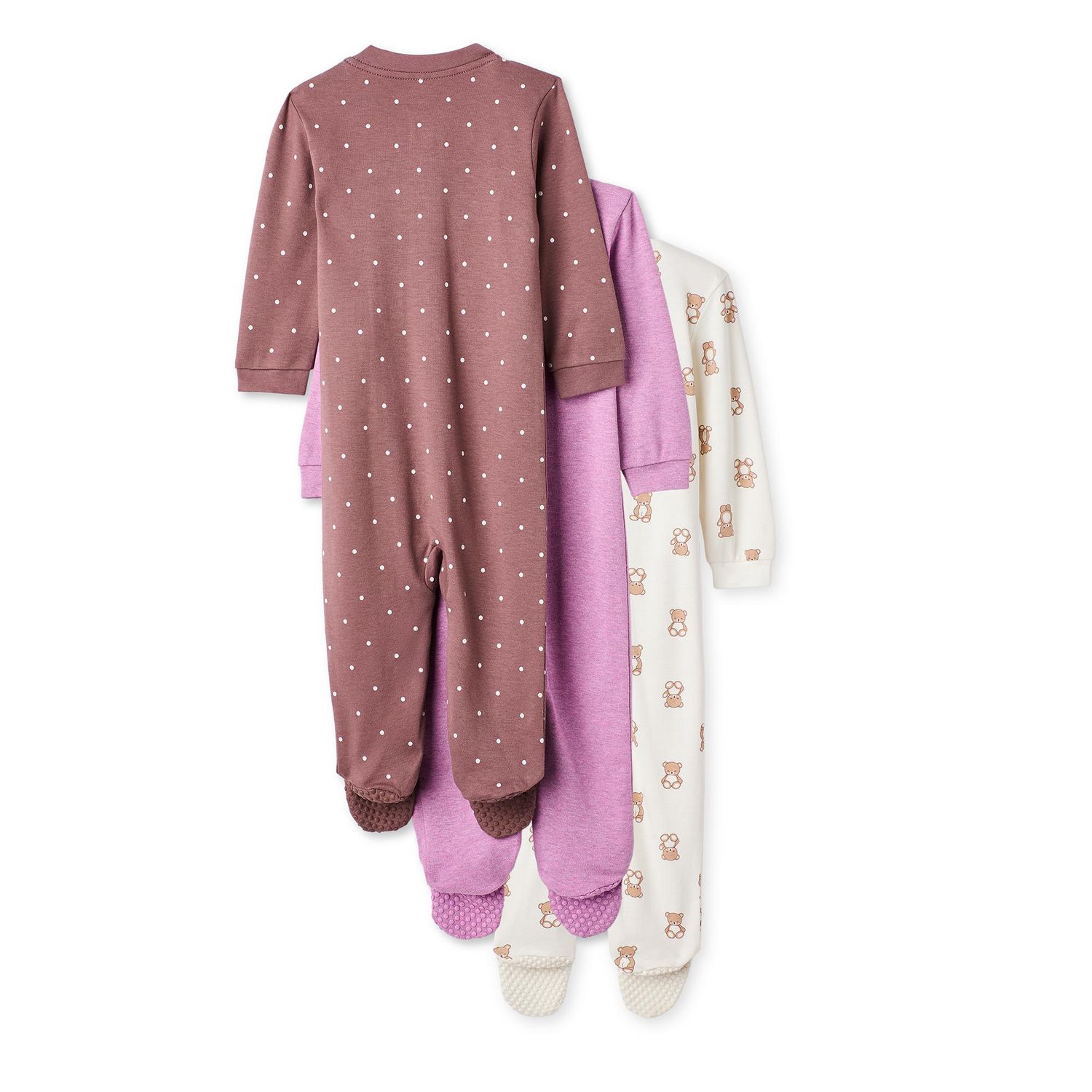 Lot de 3 grenouillères George pour bébés filles