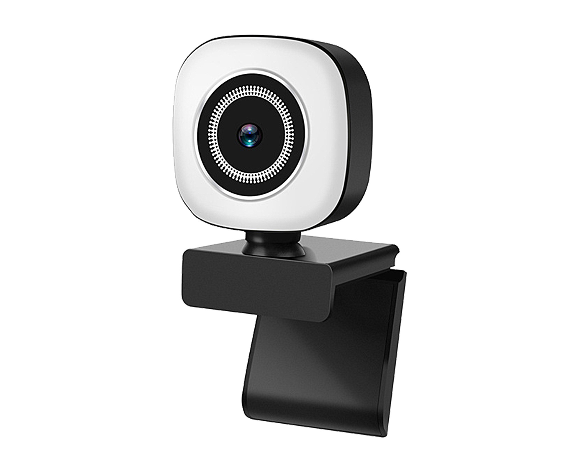 1080P/2K/4K USB2.0 Interface Web Camera with Microphone Automatic Focus Streaming Computer Webcam for Video Conference - Black White