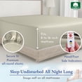 thumbnail image 3 of California Design Den King Fitted Sheet Only, Softest 400 Thread Count 100% Cotton Sateen, Deep Pocket, All-Around Elastic, Side Indicators - Taupe, 3 of 7