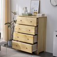 thumbnail image 3 of Better Home Products Isabela Commode à 4 Tiroirs en Bois de Pin Massif, Naturel, 3 of 8