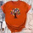 thumbnail image 4 of Dadaria Matters Tee Femme Chemise Orange Manches Courtes T-Shirt Col Rond Hauts Été Chandail Blouses m, 4 of 5