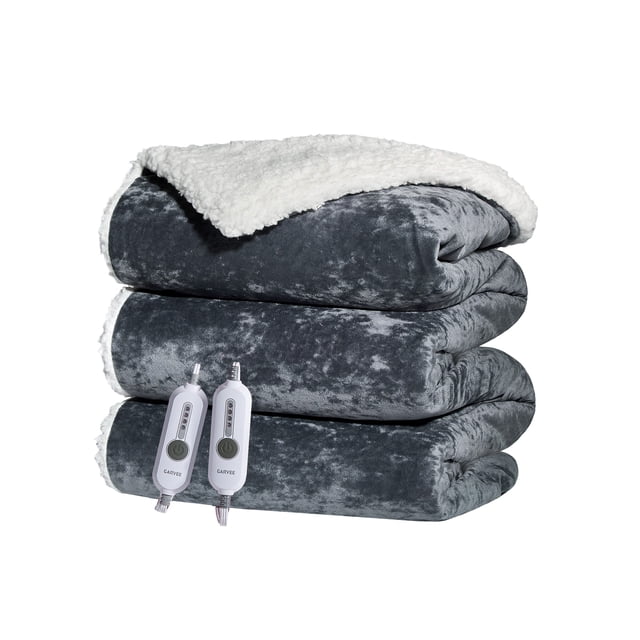 Heated Throw Blanket Electric, Velvet Soft Heating Blanket with 4 Heat Settings & 10H Auto Shut-Off, Over-Heat Protection ETL Certified, Machine Washable